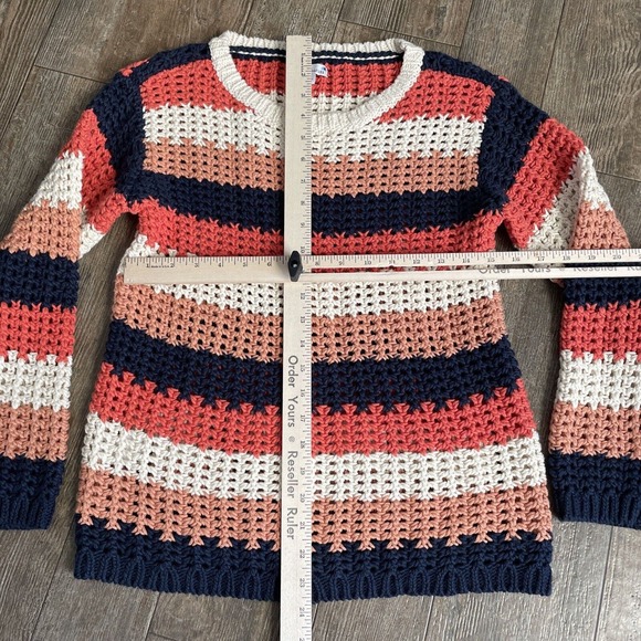 L.L. Bean Signature Bailey Island Cotton Fisherman Sweater Cream Crochet Lady XS - Picture 2 of 8